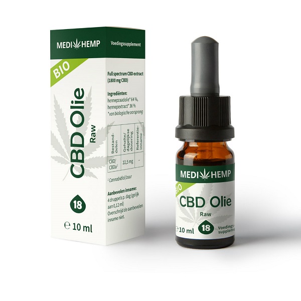 Óleo de CBD (bruto) - Medihemp 18% - 10 ml - 1800 mg de CBD