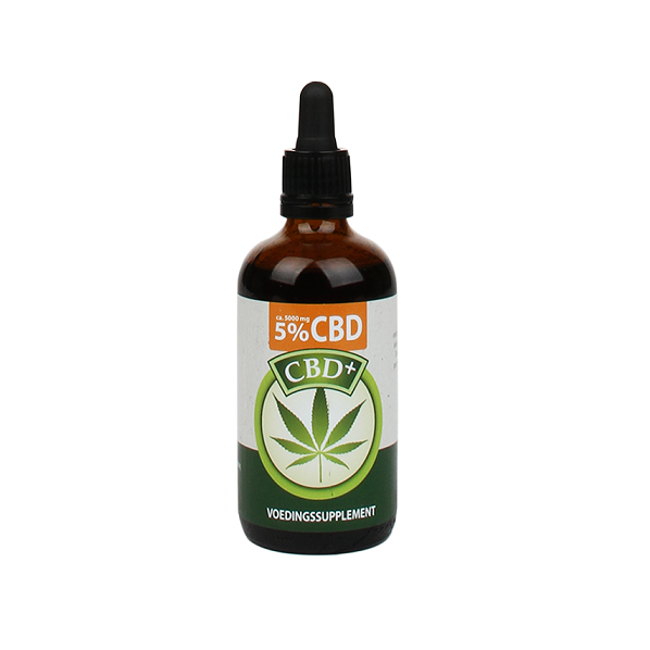 Aceite de CBD + (crudo) Jacob Hooy 5% - 100 ml - 5000 mg de CBD