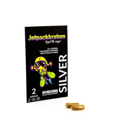 Kratom-capsules-jetpackkratom-silver