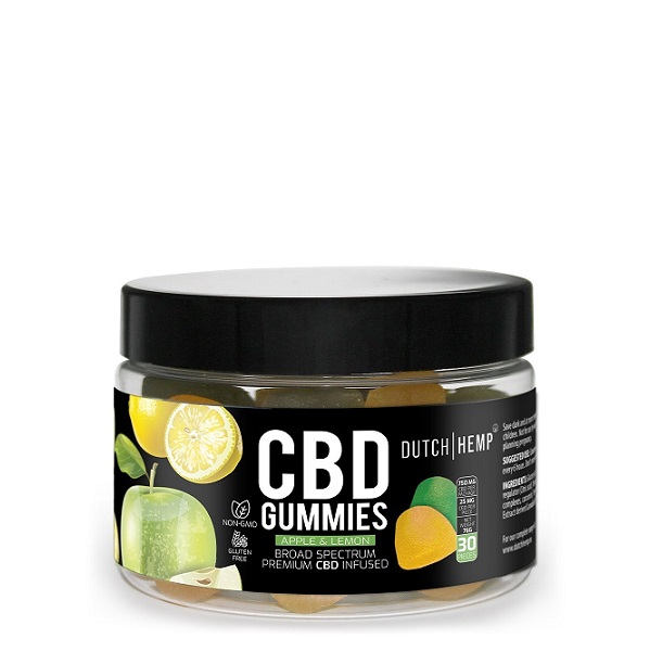 Caramelle gommose al CBD (ampio spettro) mela e limone – Canapa olandese – 750 mg